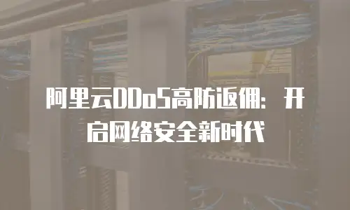阿里云DDoS高防返佣：开启网络安全新时代