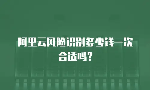 阿里云风险识别多少钱一次合适吗？