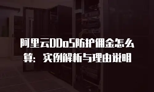 阿里云DDoS防护佣金怎么算：实例解析与理由说明
