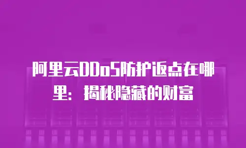 阿里云DDoS防护返点在哪里：揭秘隐藏的财富