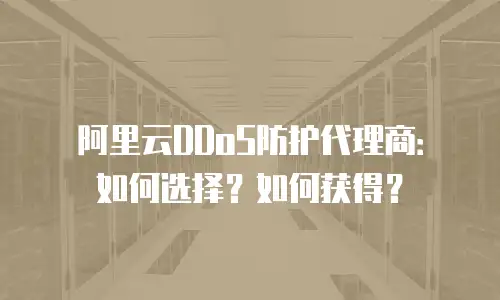 阿里云DDoS防护代理商：如何选择？如何获得？