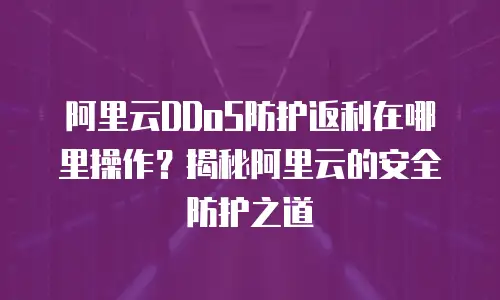 阿里云DDoS防护返利在哪里操作？揭秘阿里云的安全防护之道
