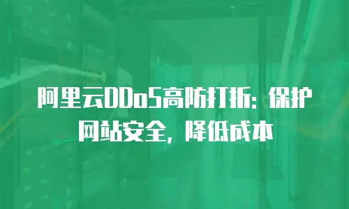 阿里云DDoS高防打折: 保护网站安全, 降低成本