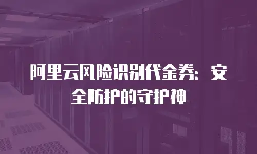 阿里云风险识别代金券：安全防护的守护神