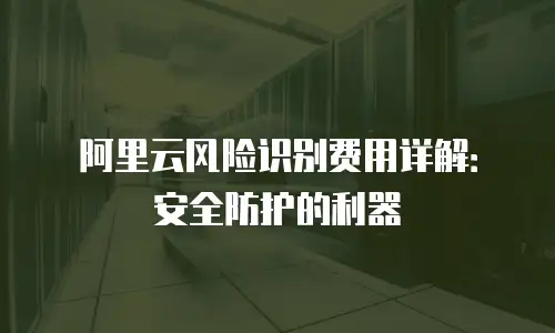 阿里云风险识别费用详解：安全防护的利器