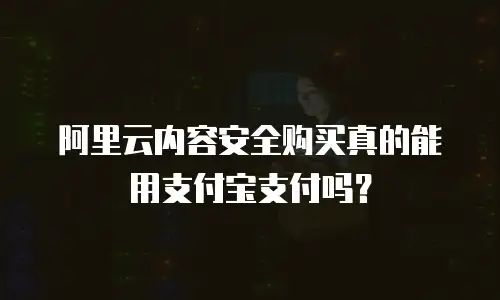 阿里云内容安全购买真的能用支付宝支付吗？
