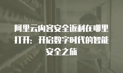 阿里云内容安全返利在哪里打开：开启数字时代的智能安全之旅