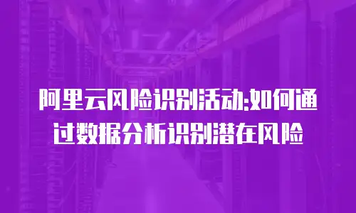 阿里云风险识别活动:如何通过数据分析识别潜在风险
