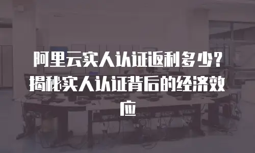 阿里云实人认证返利多少？揭秘实人认证背后的经济效应