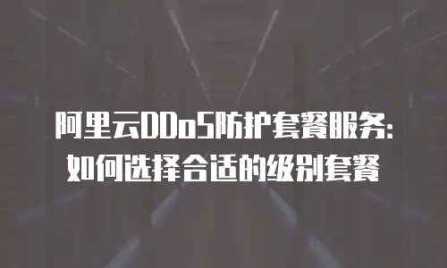 阿里云DDoS防护套餐服务：如何选择合适的级别套餐