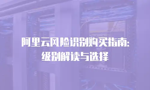 阿里云风险识别购买指南：级别解读与选择