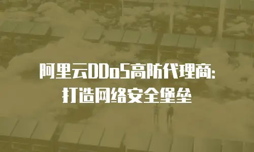 阿里云DDoS高防代理商：打造网络安全堡垒