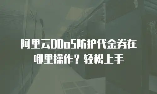阿里云DDoS防护代金券在哪里操作？轻松上手