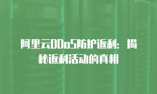 阿里云DDoS防护返利：揭秘返利活动的真相