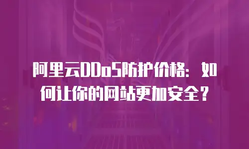 阿里云DDoS防护价格：如何让你的网站更加安全？