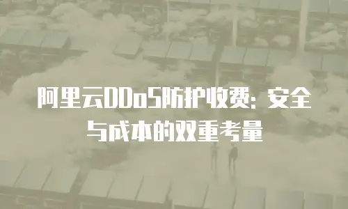 阿里云DDoS防护收费: 安全与成本的双重考量