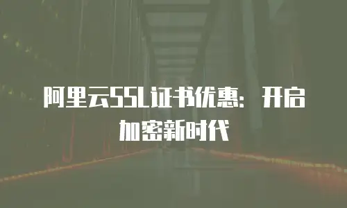 阿里云SSL证书优惠：开启加密新时代