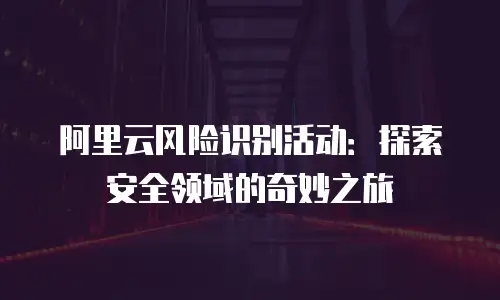 阿里云风险识别活动：探索安全领域的奇妙之旅