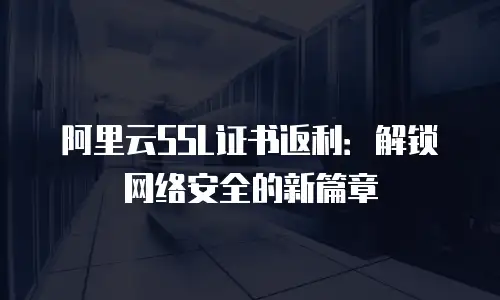 阿里云SSL证书返利：解锁网络安全的新篇章