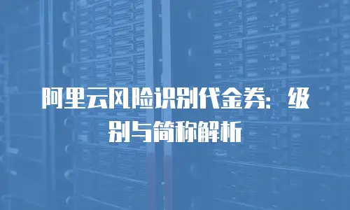 阿里云风险识别代金券：级别与简称解析