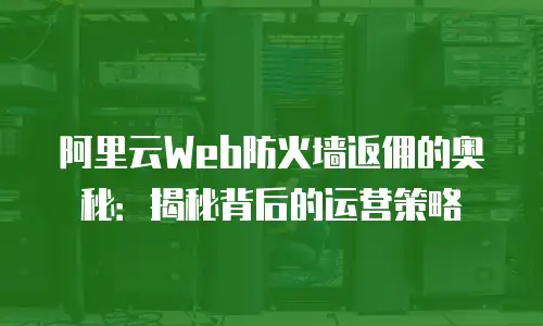 阿里云Web防火墙返佣的奥秘：揭秘背后的运营策略