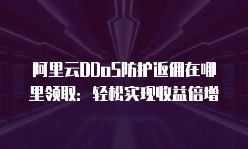 阿里云DDoS防护返佣在哪里领取：轻松实现收益倍增