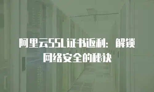 阿里云SSL证书返利：解锁网络安全的秘诀