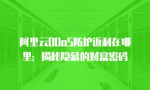 阿里云DDoS防护返利在哪里：揭秘隐藏的财富密码