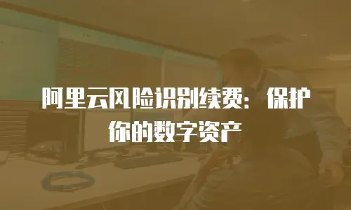 阿里云风险识别续费：保护你的数字资产