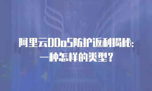 阿里云DDoS防护返利揭秘：一种怎样的类型？