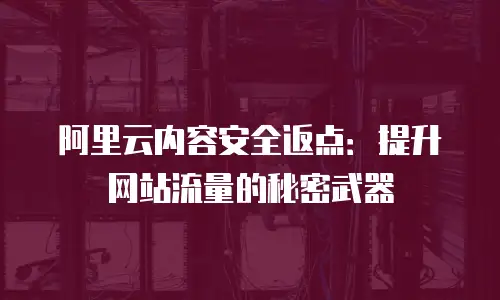 阿里云内容安全返点：提升网站流量的秘密武器