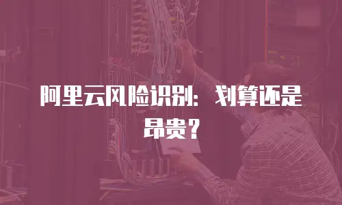 阿里云风险识别：划算还是昂贵？