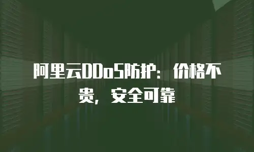 阿里云DDoS防护：价格不贵，安全可靠