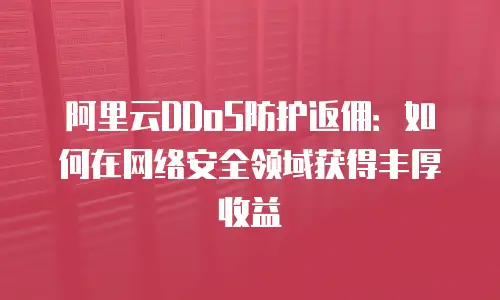 阿里云DDoS防护返佣：如何在网络安全领域获得丰厚收益