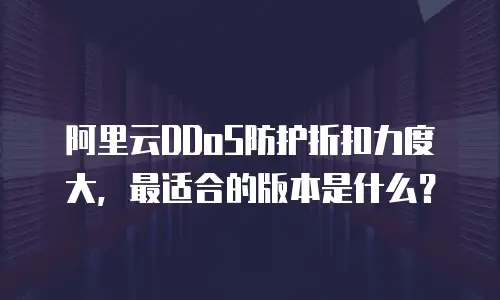 阿里云DDoS防护折扣力度大，最适合的版本是什么？