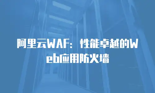 阿里云WAF：性能卓越的Web应用防火墙