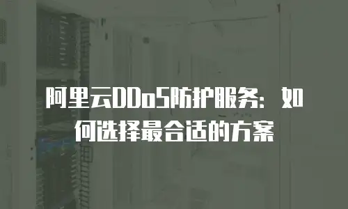 阿里云DDoS防护服务：如何选择最合适的方案