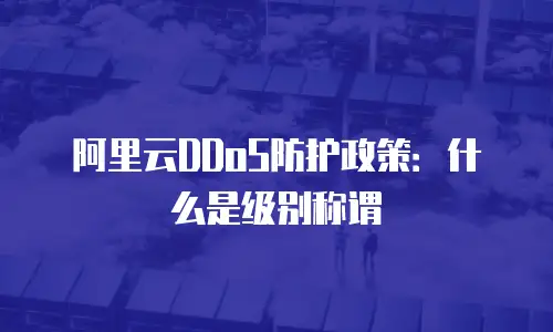 阿里云DDoS防护政策：什么是级别称谓