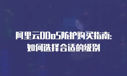 阿里云DDoS防护购买指南：如何选择合适的级别