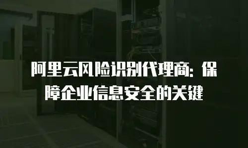 阿里云风险识别代理商: 保障企业信息安全的关键