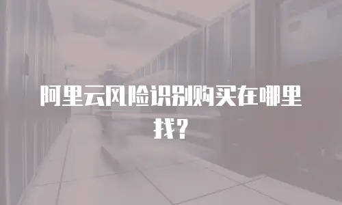 阿里云风险识别购买在哪里找？