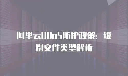 阿里云DDoS防护政策：级别文件类型解析