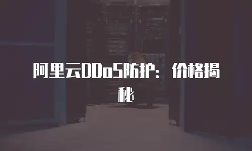 阿里云DDoS防护：价格揭秘