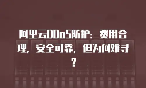 阿里云DDoS防护：费用合理，安全可靠，但为何难寻？