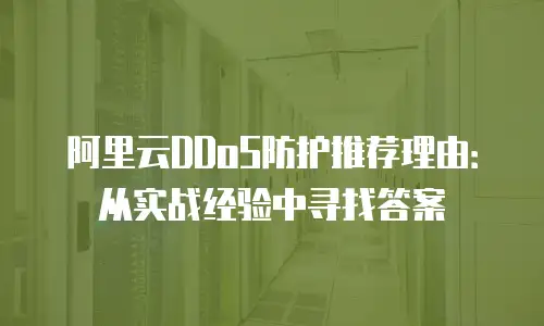 阿里云DDoS防护推荐理由：从实战经验中寻找答案