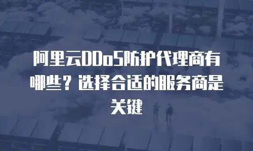 阿里云DDoS防护代理商有哪些？选择合适的服务商是关键
