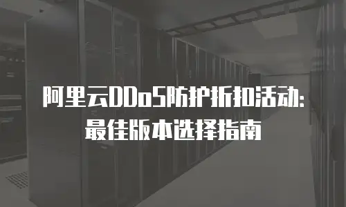 阿里云DDoS防护折扣活动：最佳版本选择指南