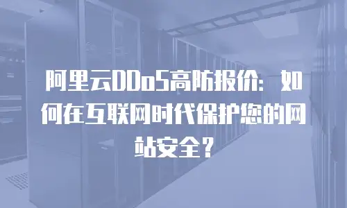 阿里云DDoS高防报价：如何在互联网时代保护您的网站安全？