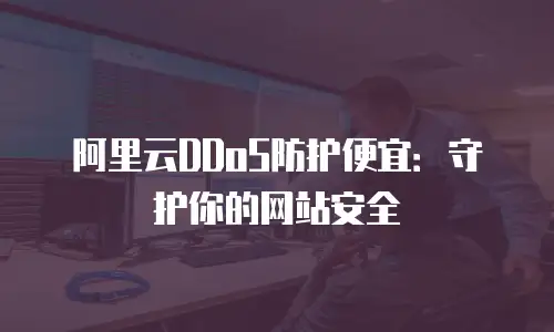 阿里云DDoS防护便宜：守护你的网站安全