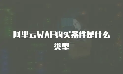 阿里云WAF购买条件是什么类型